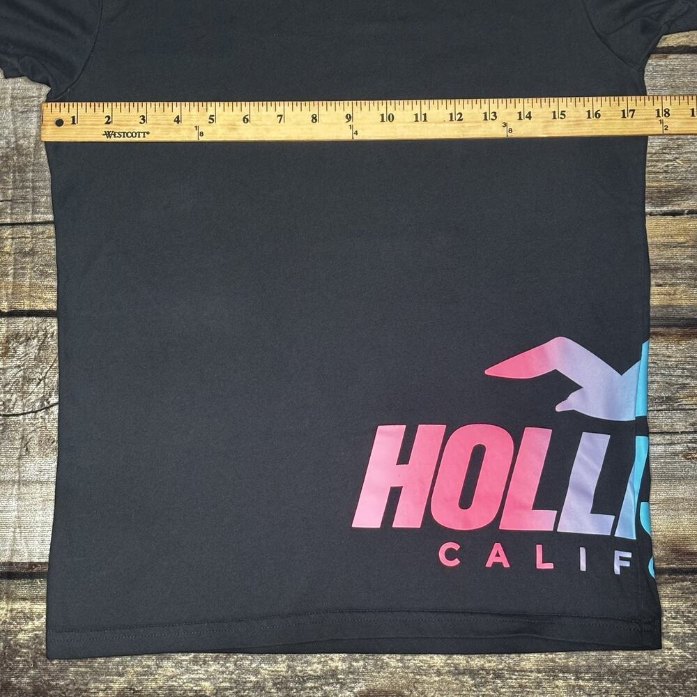 Hollister Sport Knit T-Shirt Adult XS Black Blue Pink Soft Moistuire Wicking Tee - Picture 4 of 6